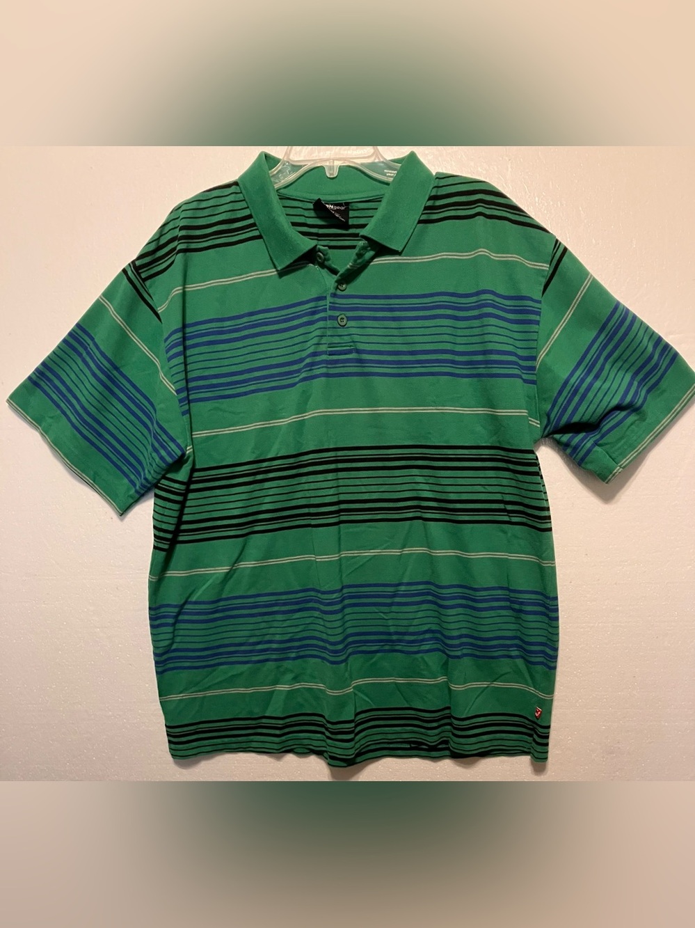 Men's NBN Gear2XL  Green Striped Polo Shirt - Classic Casual